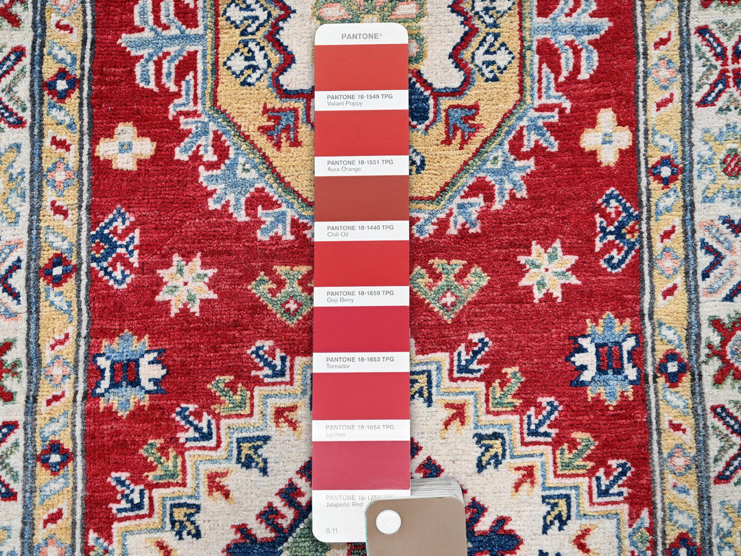 2'7" x 8'1" New Hand Knotted Red Wool Runner Oriental Rug - MOA102468
