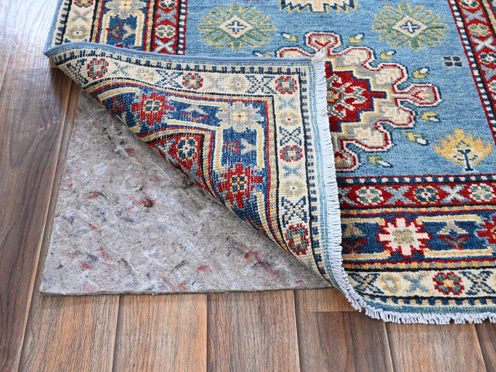 2'8" x 6'8" New Hand Knotted Blue Wool Runner Oriental Rug - MOA102469