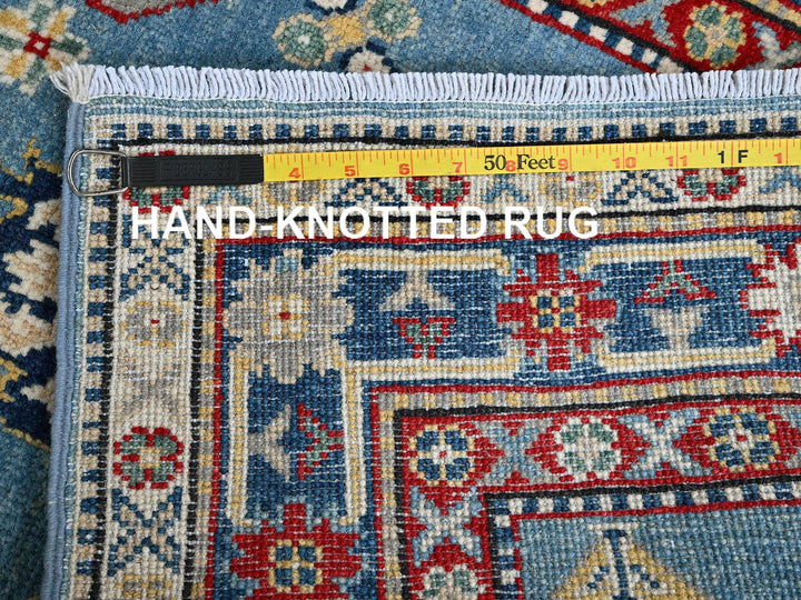 2'8" x 6'8" New Hand Knotted Blue Wool Runner Oriental Rug - MOA102469