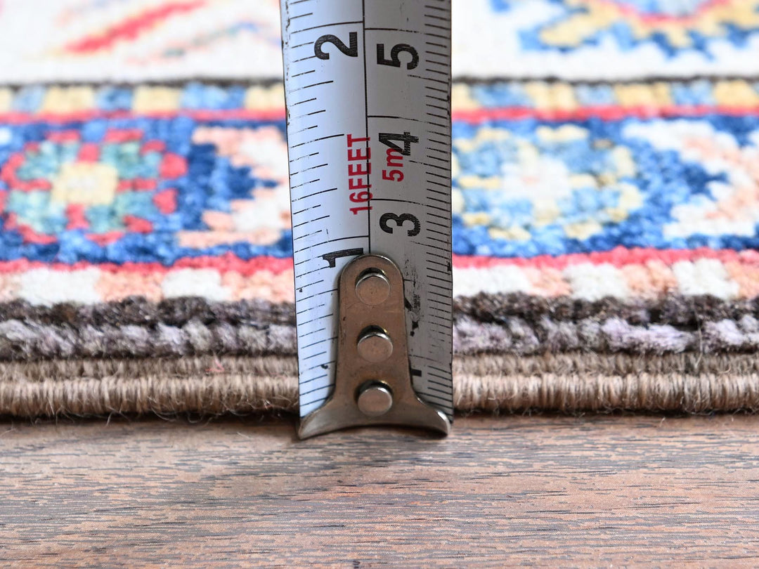 2'9" x 12'6" New Hand Knotted Grey Wool Runner Oriental Rug - MOA102472
