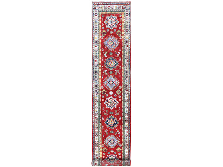 2'9" x 16'5" New Hand Knotted Red Wool Runner Oriental Rug - MOA102473