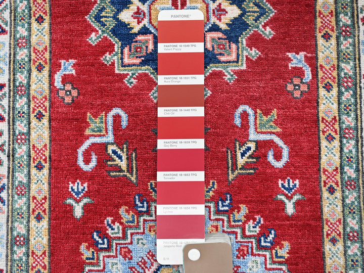 2'9" x 16'5" New Hand Knotted Red Wool Runner Oriental Rug - MOA102473