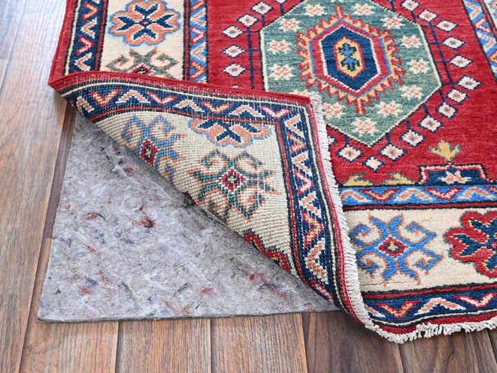 2'9" x 12'10" New Hand Knotted Red Wool Runner Oriental Rug - MOA102474