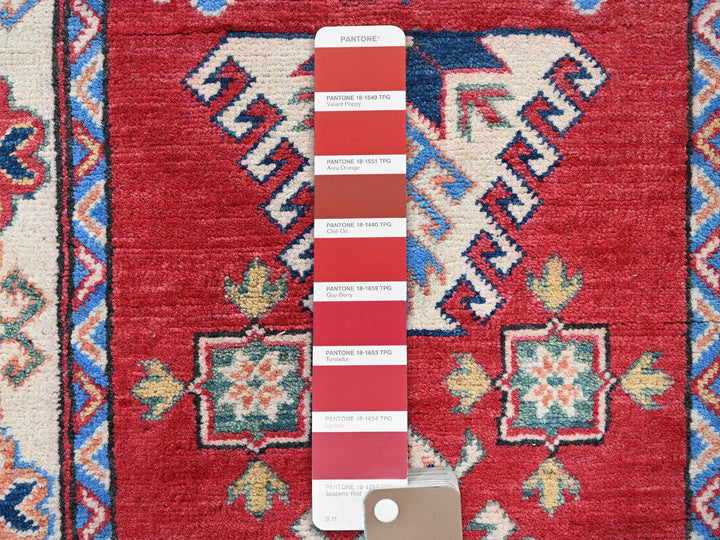 2'9" x 12'10" New Hand Knotted Red Wool Runner Oriental Rug - MOA102474