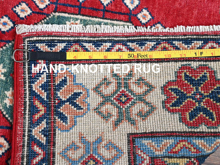 2'9" x 12'10" New Hand Knotted Red Wool Runner Oriental Rug - MOA102474