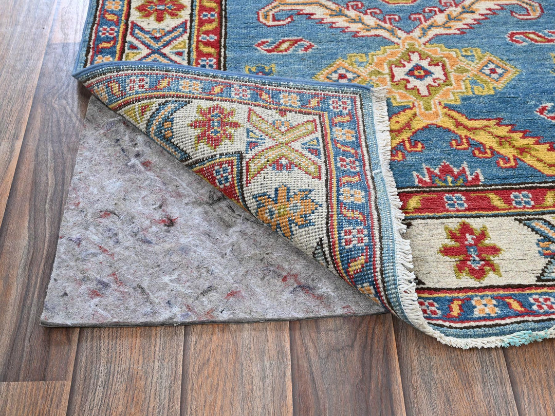 2'9" x 11'2" New Hand Knotted Blue Wool Runner Oriental Rug - MOA102475