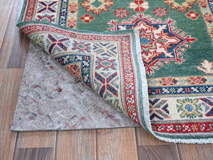 2'8" x 9'10" New Hand Knotted Green Wool Runner Oriental Rug - MOA102476