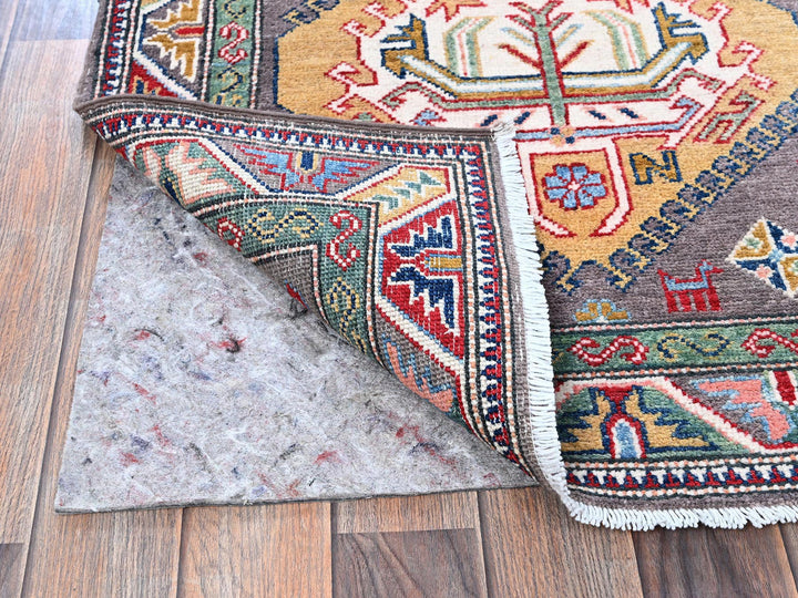 2'8" x 12'0" New Hand Knotted Grey Wool Runner Oriental Rug - MOA102477
