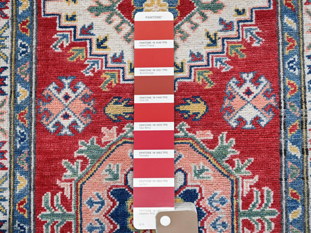 2'7" x 12'7" New Hand Knotted Red Wool Runner Oriental Rug - MOA102479