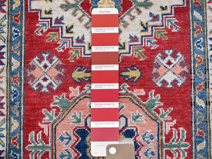 2'7" x 12'7" New Hand Knotted Red Wool Runner Oriental Rug - MOA102479