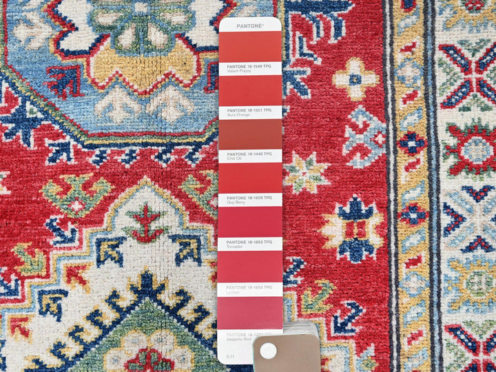 2'9" x 9'6" New Hand Knotted Red Wool Runner Oriental Rug - MOA102480