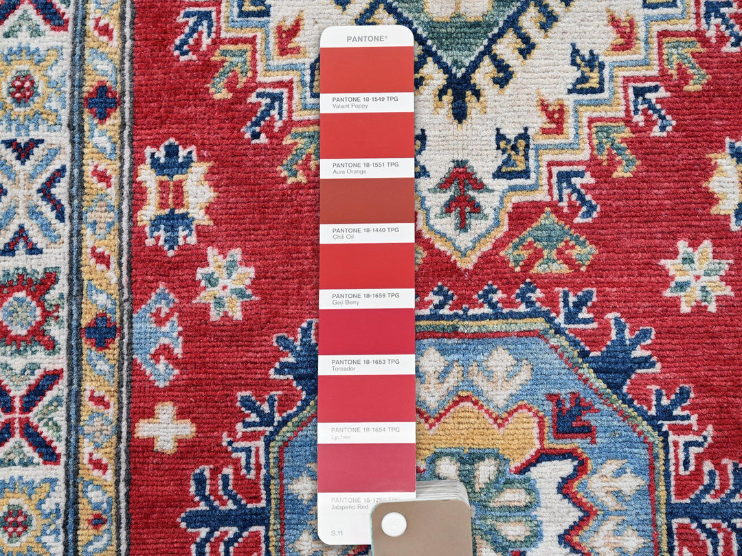 2'7" x 10'0" New Hand Knotted Red Wool Runner Oriental Rug - MOA102481