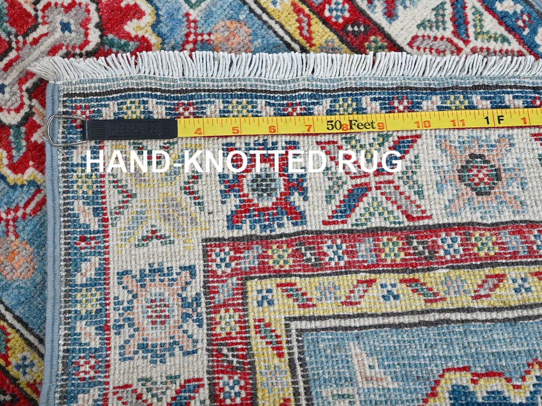 1'11" x 6'6" New Hand Knotted Blue Wool Runner Oriental Rug - MOA102484