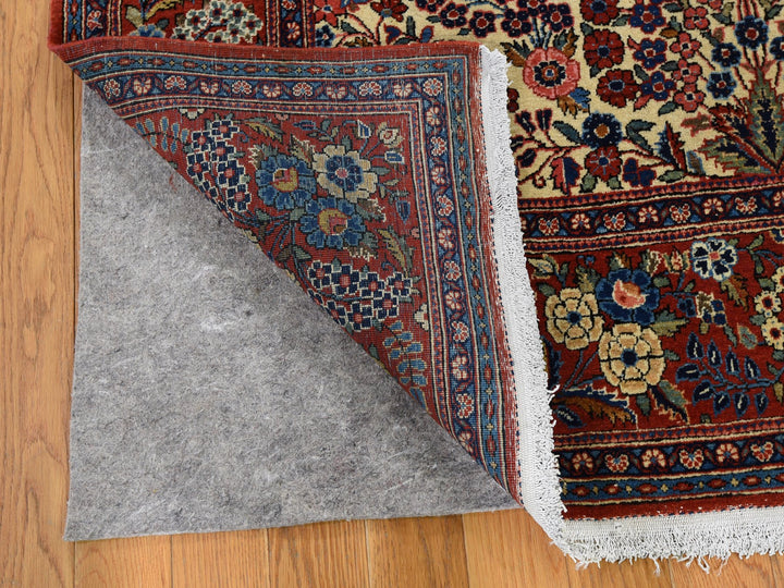 4'4" x 6'9" Vintage Hand Knotted Beige Wool Rectangle Oriental Rug - MOA10248698