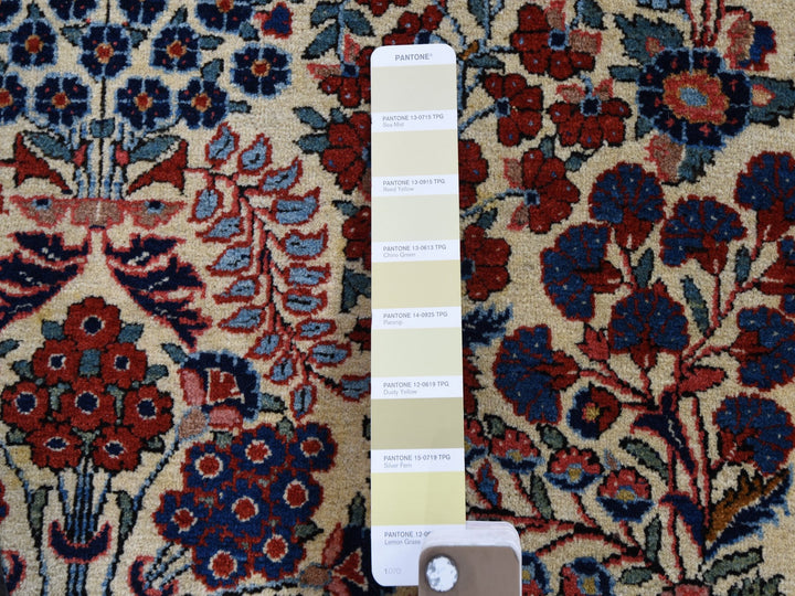4'4" x 6'9" Vintage Hand Knotted Beige Wool Rectangle Oriental Rug - MOA10248698