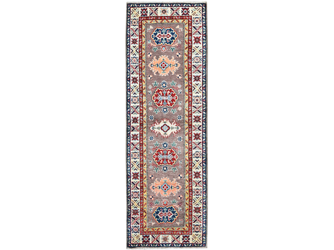 2'0" x 6'5" New Hand Knotted Grey Wool Runner Oriental Rug - MOA102486