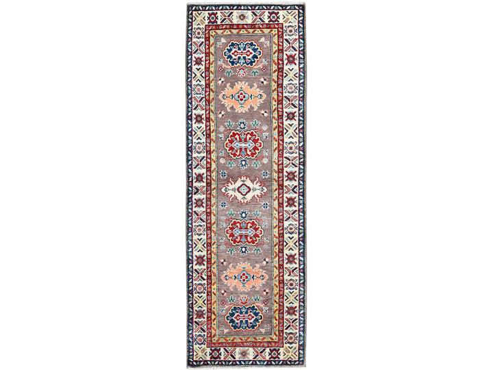 2'0" x 6'5" New Hand Knotted Grey Wool Runner Oriental Rug - MOA102486