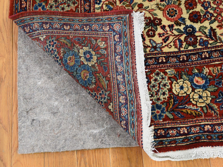 4'4" x 6'9" Vintage Hand Knotted Beige Wool Rectangle Oriental Rug - MOA10248701