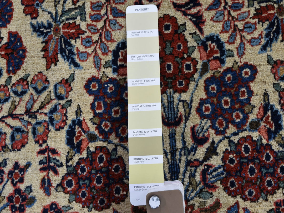 4'4" x 6'9" Vintage Hand Knotted Beige Wool Rectangle Oriental Rug - MOA10248701