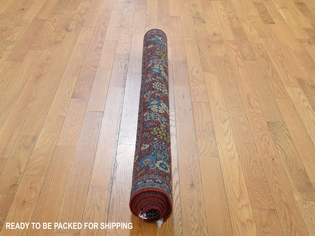 4'4" x 6'9" Vintage Hand Knotted Beige Wool Rectangle Oriental Rug - MOA10248701