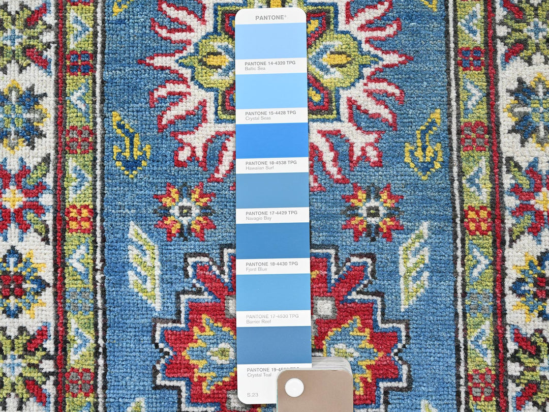 2'3" x 6'0" New Hand Knotted Blue Wool Runner Oriental Rug - MOA102488
