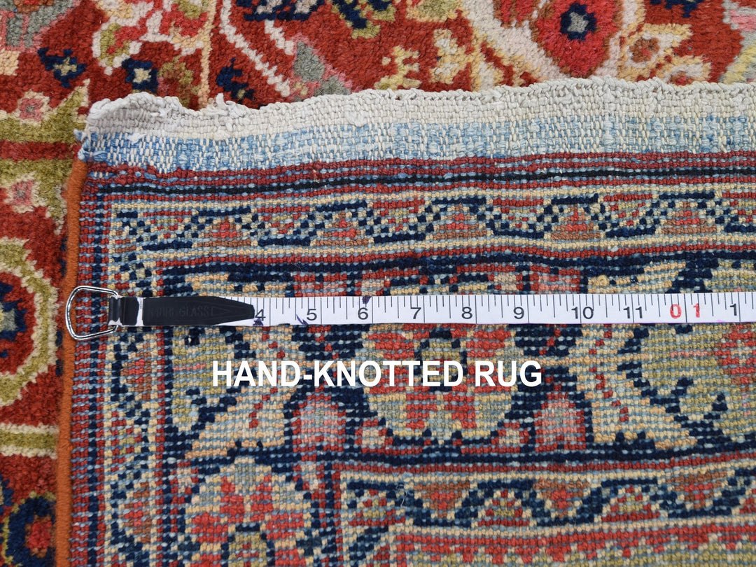4'1" x 6'7" Vintage Hand Knotted Red Wool Rectangle Oriental Rug - MOA10249054