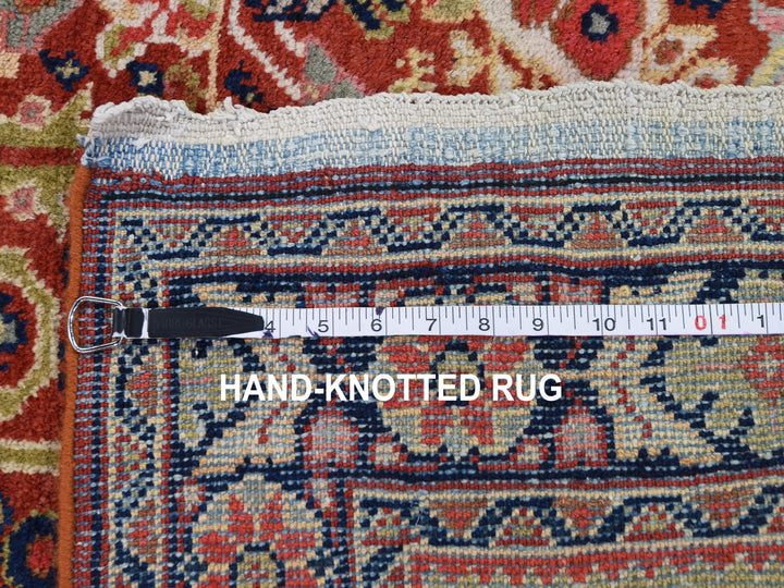 4'1" x 6'7" Vintage Hand Knotted Red Wool Rectangle Oriental Rug - MOA10249054