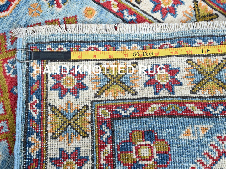 2'1" x 5'9" New Hand Knotted Blue Wool Runner Oriental Rug - MOA102492