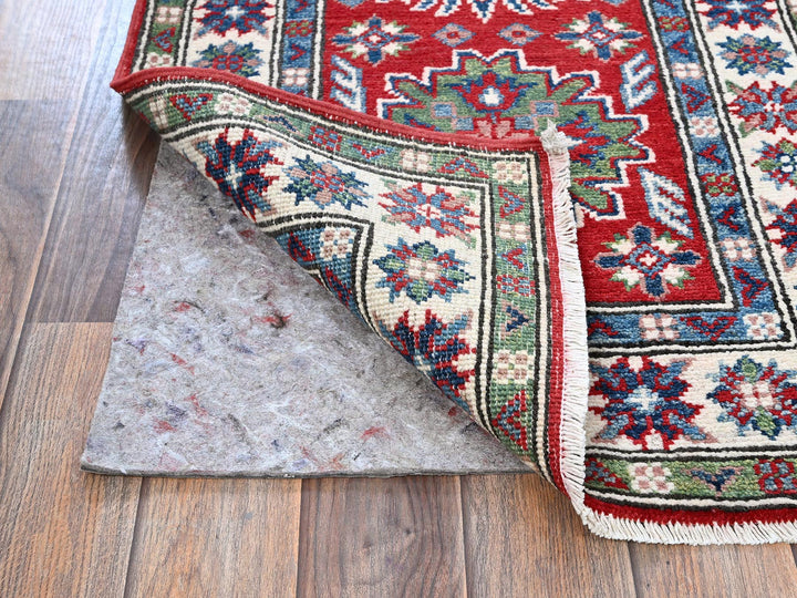 2'1" x 6'0" New Hand Knotted Red Wool Runner Oriental Rug - MOA102494