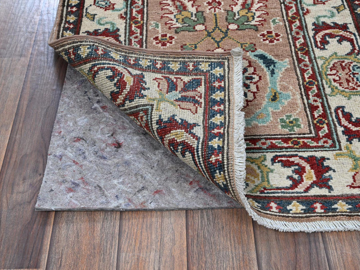 2'2" x 5'10" New Hand Knotted Brown Wool Runner Oriental Rug - MOA102495