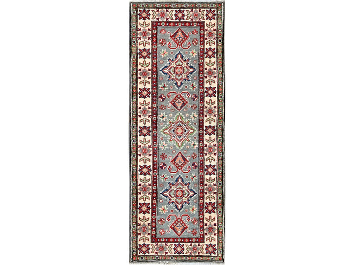 2'2" x 5'11" New Hand Knotted Grey Wool Runner Oriental Rug - MOA102498