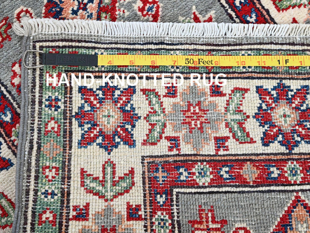 2'2" x 5'11" New Hand Knotted Grey Wool Runner Oriental Rug - MOA102498