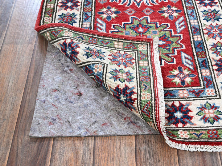 2'1" x 6'0" New Hand Knotted Red Wool Runner Oriental Rug - MOA102500