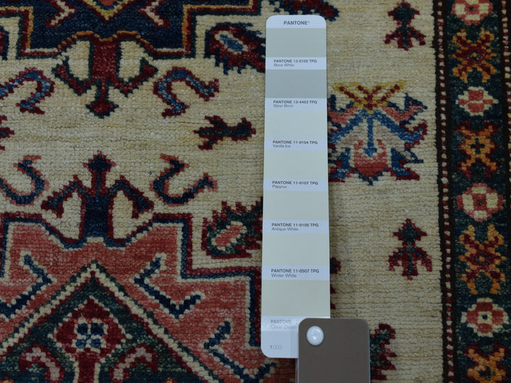 2'9" x 19'1" New Hand Knotted Ivory Wool Runner Oriental Rug - MOA10250187