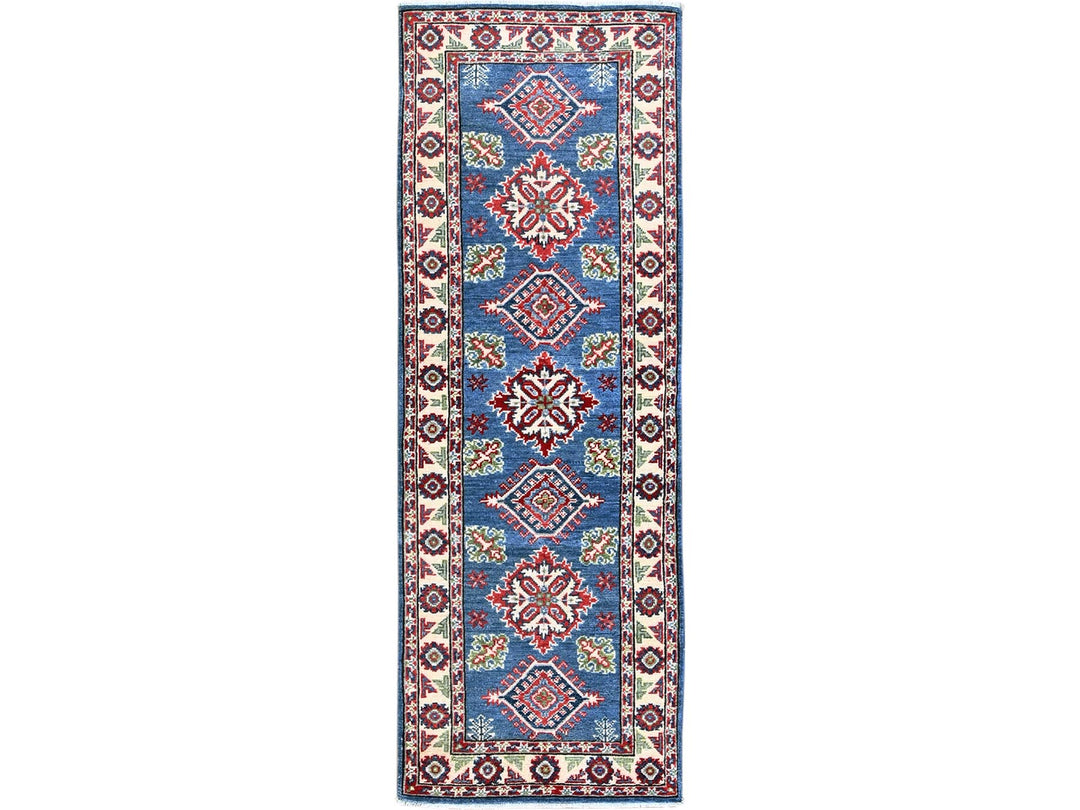 2'1" x 5'10" New Hand Knotted Blue Wool Runner Oriental Rug - MOA102501
