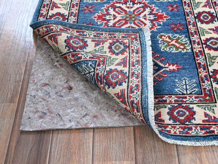 2'1" x 5'10" New Hand Knotted Blue Wool Runner Oriental Rug - MOA102501