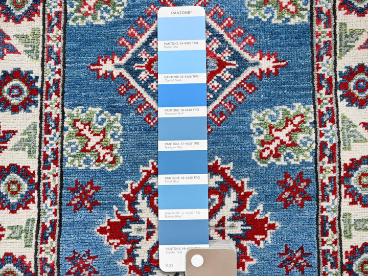 2'1" x 5'10" New Hand Knotted Blue Wool Runner Oriental Rug - MOA102501