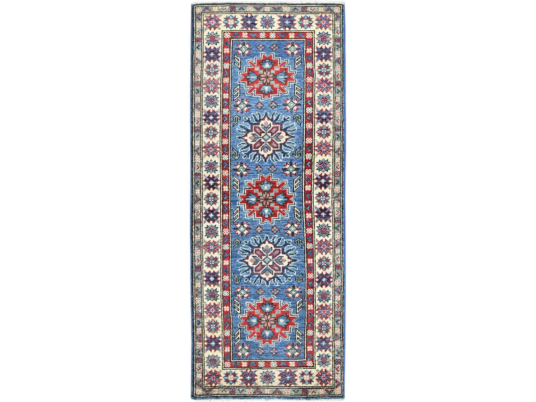 2'0" x 5'10" New Hand Knotted Blue Wool Runner Oriental Rug - MOA102502
