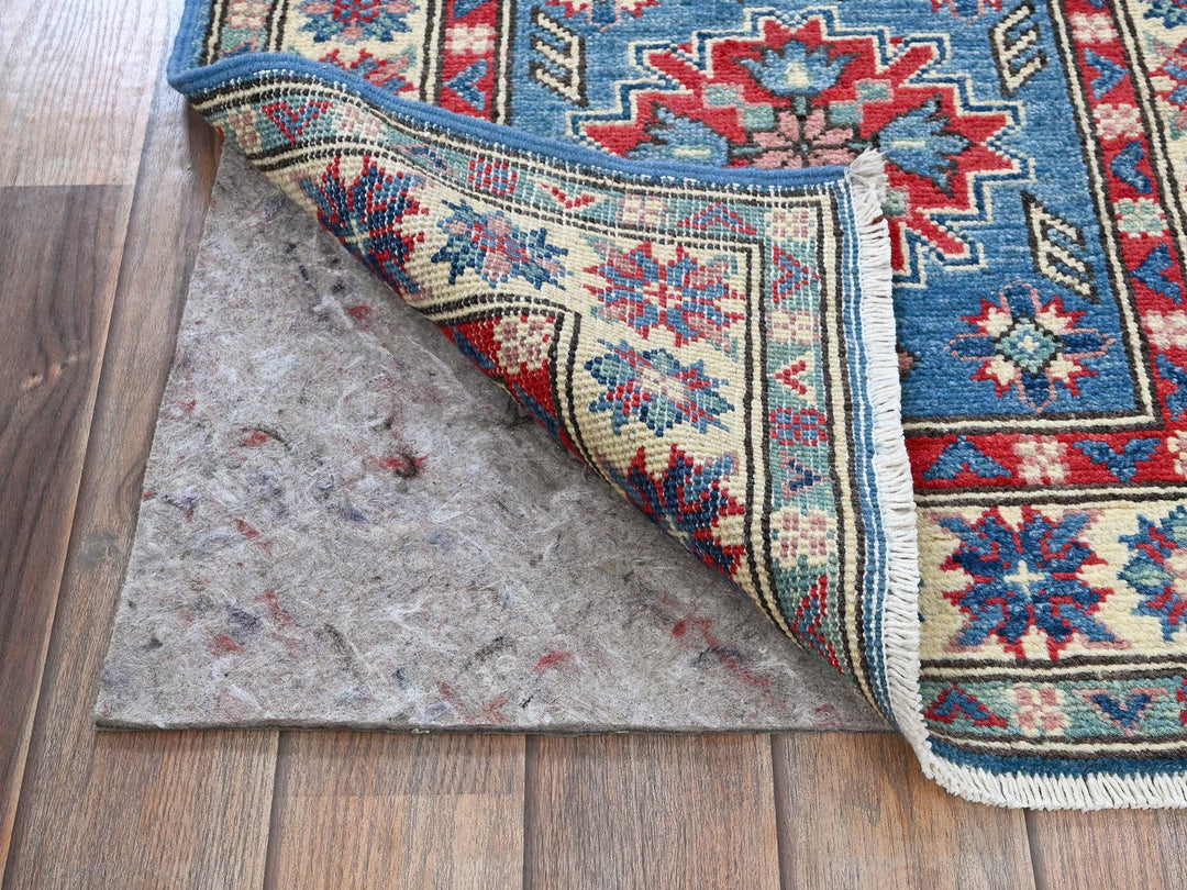 2'0" x 5'10" New Hand Knotted Blue Wool Runner Oriental Rug - MOA102502