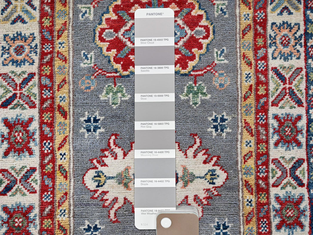 2'0" x 6'6" New Hand Knotted Grey Wool Runner Oriental Rug - MOA102503