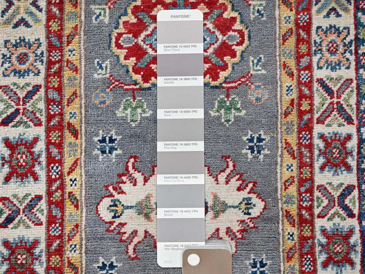 2'0" x 6'6" New Hand Knotted Grey Wool Runner Oriental Rug - MOA102503