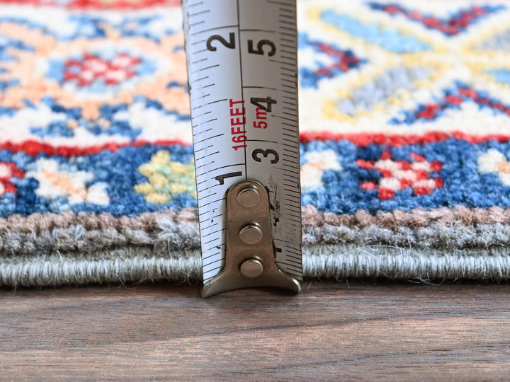 2'0" x 6'6" New Hand Knotted Grey Wool Runner Oriental Rug - MOA102503