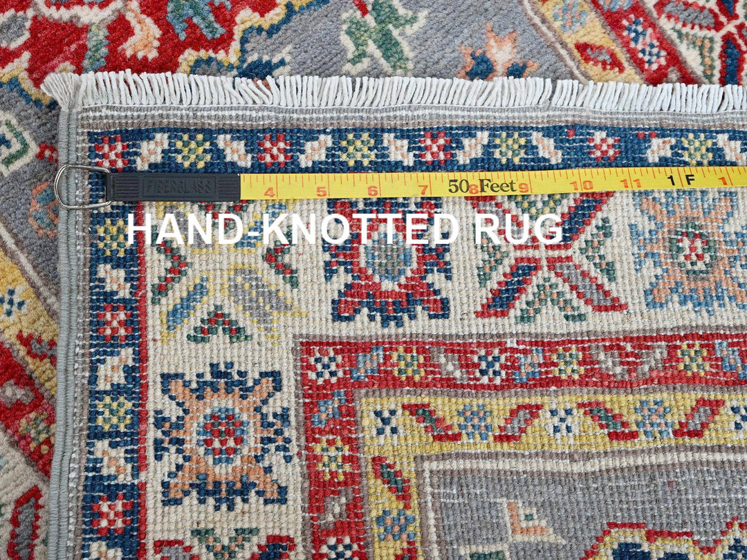 2'0" x 6'6" New Hand Knotted Grey Wool Runner Oriental Rug - MOA102503