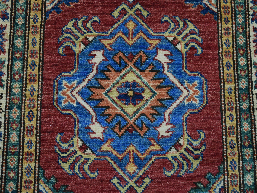 2'8" x 19'5" New Hand Knotted Red Wool Runner Oriental Rug - MOA10250575