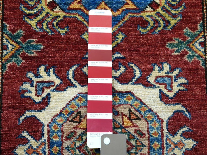2'8" x 19'5" New Hand Knotted Red Wool Runner Oriental Rug - MOA10250575