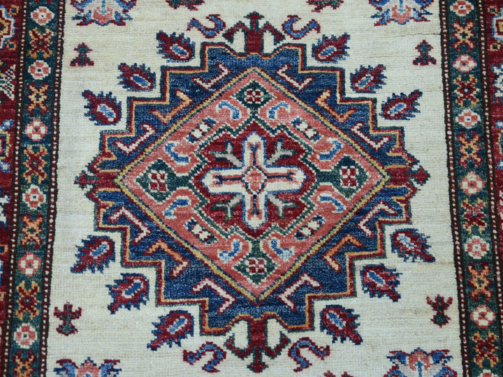 2'9" x 19'0" New Hand Knotted Ivory Wool Runner Oriental Rug - MOA10250646