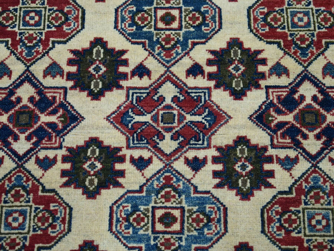 4'3" x 5'7" New Hand Knotted Ivory Wool Rectangle Oriental Rug - MOA10250648