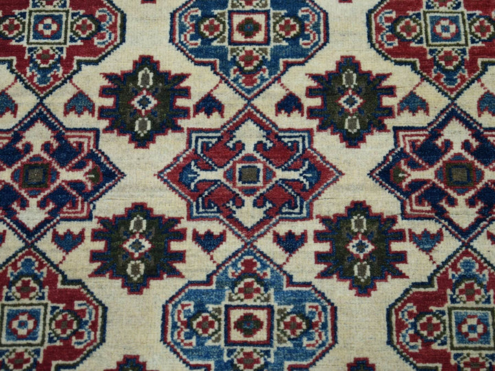4'3" x 5'7" New Hand Knotted Ivory Wool Rectangle Oriental Rug - MOA10250648