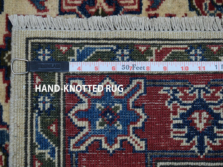 4'3" x 5'7" New Hand Knotted Ivory Wool Rectangle Oriental Rug - MOA10250648