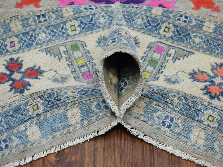 9'2" x 11'7" New Hand Knotted Grey Wool Rectangle Oriental Rug - MOA10250673